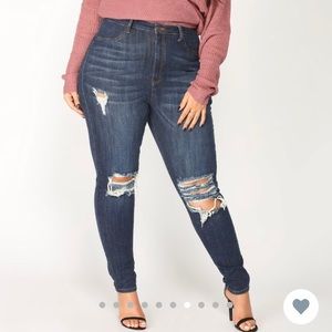Fashionnova - delirious destress skinny jeans